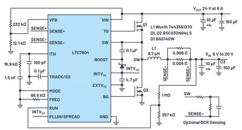 面向高效 快速瞬態(tài)響應(yīng)的汽車(chē)和工業(yè)用品的直通升壓控制器